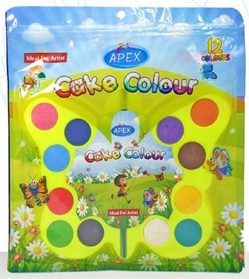 Apex 812CW Cake Water Colour Paints 12 Colours