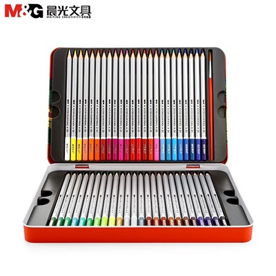 M&G AWPQ1904 Watercolour Pencils 48 Colours Alimunium Tin Pack