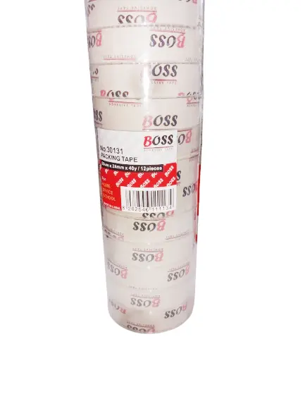 Boss 30131 Transparent Stationery Tape 24mmx40y