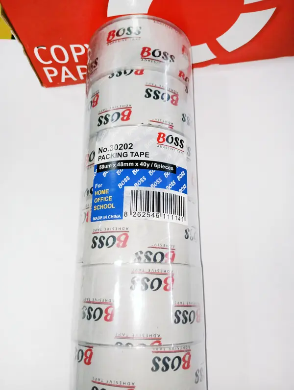 Boss 30202 Transparent Stationery Tape 48mmx40y