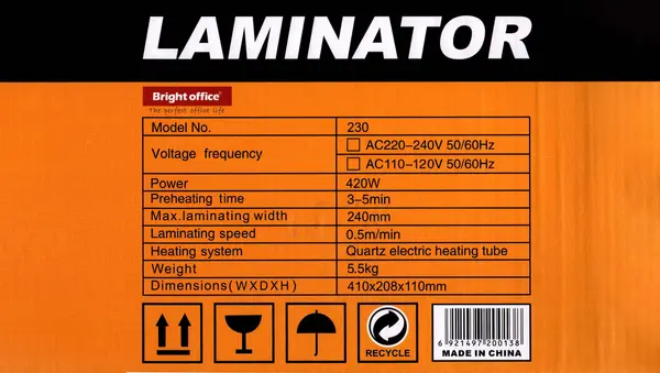 Bright Office 230 A4 Laminator