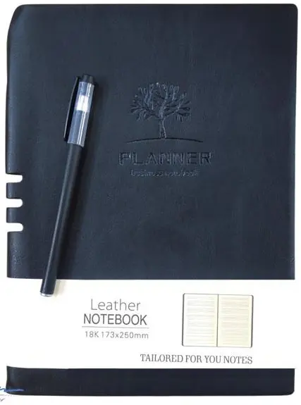 Boss 3718 B5 Planner Leather Office Notebook - 200 Pages