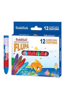 Goldfish C12 Flupa Jumbo Wax Crayons 12 Colours