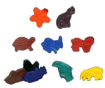 Deer 1-2-030 Animal Wax Crayons 12 Colours
