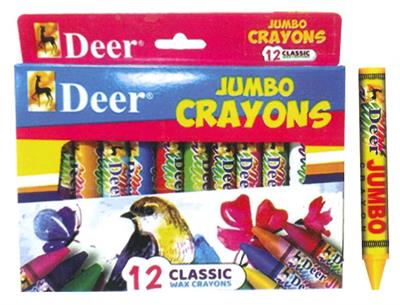 Deer 300112 Jumbo Wax Crayons 12 Colours