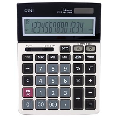 Deli E1672C 14-Digit Desktop Calculator