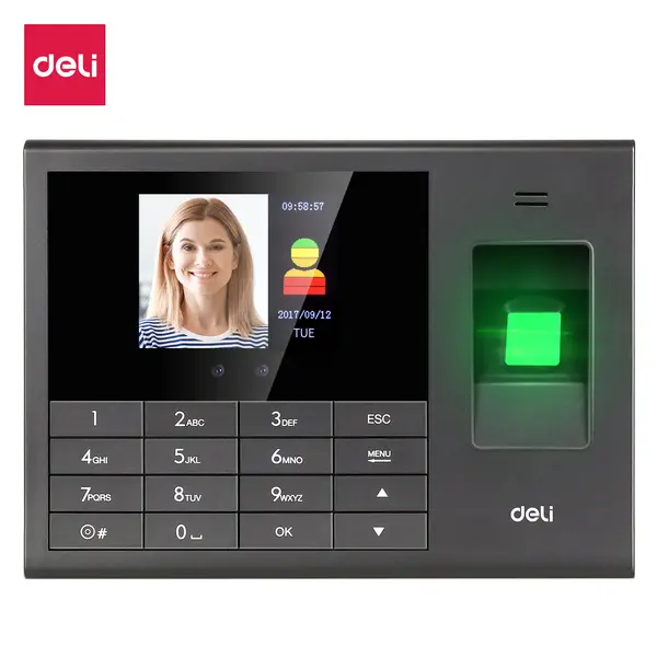 Deli E3765 Fingerprint and Face Recognition Attendance Machine