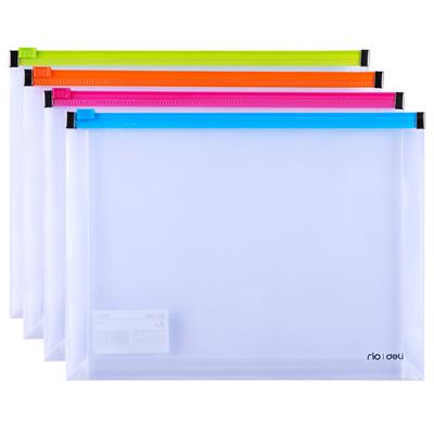 Deli E38976 A5 Transparent Plastic Zip Bag