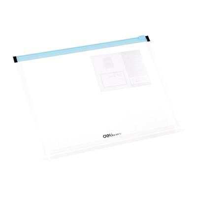 Deli E38976 A5 Transparent Plastic Zip Bag