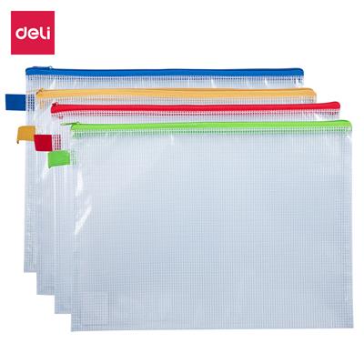 Deli E5596 A4 Mesh PVC Zip Bag
