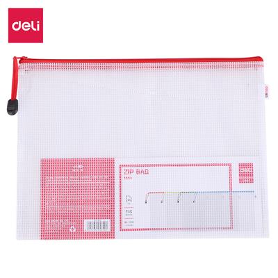 Deli E5654 A4 Mesh PVC Zip Bag
