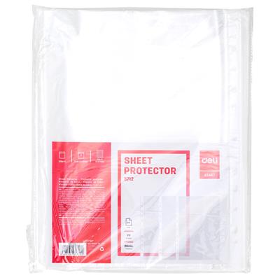 Deli E5712 A4 11-Holes Protector Sheet Pack of 100