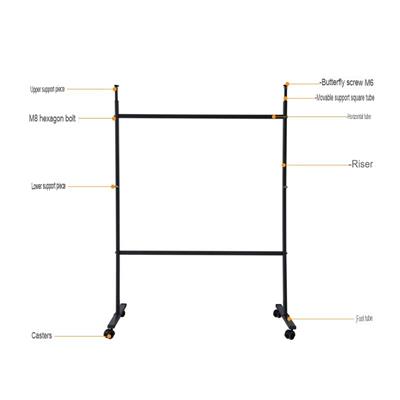 Deli E7870 Metal Whiteboard Stand 3.67 × 4.95 Feet