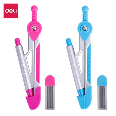 Deli E8616 Compass in Aluminum with Mechanical-Clutch Pencil