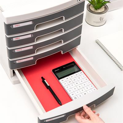 Deli E8855 5-Drawers Plastic File Cabinet