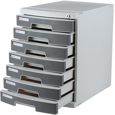 Deli E8877 7-Drawers Plastic File Cabinet