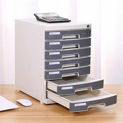 Deli E8877 7-Drawers Plastic File Cabinet