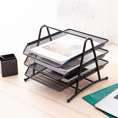 Deli E9181 A4 Mesh Steel 3-Tier Paper Tray