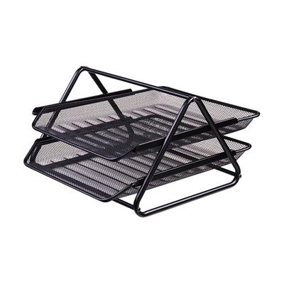 Deli E9183 A4 Mesh Steel 2-Tier Paper Tray
