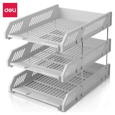 Deli E9209 A4 Plastic 3-Tier Paper Tray