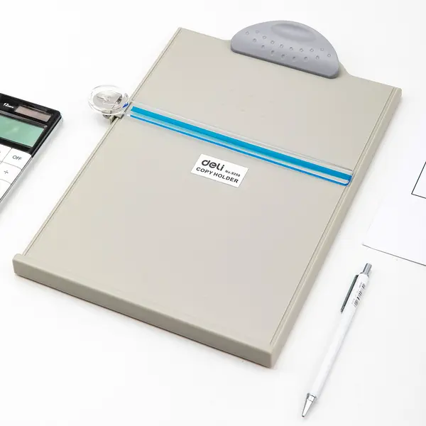 Deli E9258 A4 Clipboard with Ruler Reading Stand