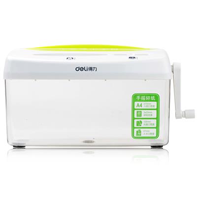 Deli E9935 1-Page Cross-Cut Paper/CD/Card Manual Shredder