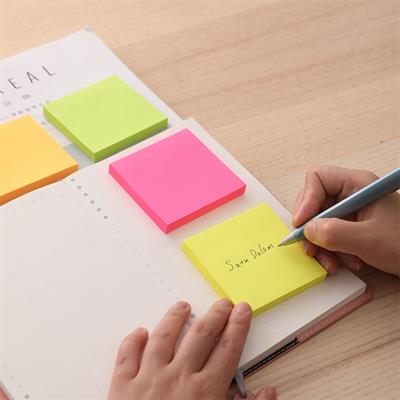 Deli EA02302 Neon Colour Sticky Notes 3x3 Inches