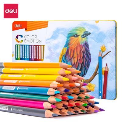 Deli EC002 Colour Emotion Colour Pencils Set Tin Pack