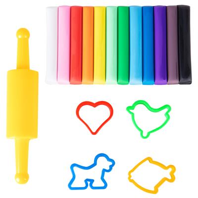 Deli ED75041 Play Dough with Roller 12 Colours