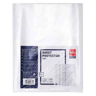 Deli EF20302 A4 11-Holes Protector Sheet Pack of 100