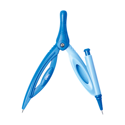 Deli EG20002 Compass in Plastic with Mechanical-Clutch Pencil+Lead Box