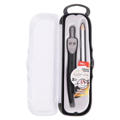 Deli EG20804 Orbit Classic Compass in Stainless Steel with Pencil
