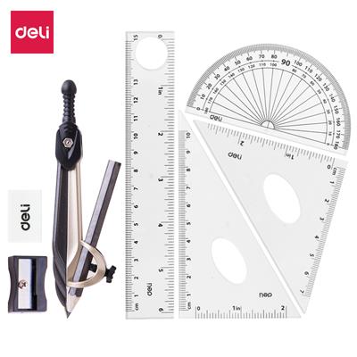 Deli EG30404 Geometry Box Set 8 Pcs