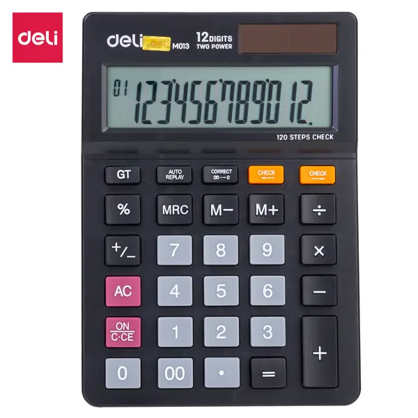 Deli EM01320 12 Digits Desktop Calculator