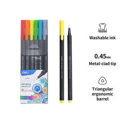 Deli EQ900-06 Linkus Fineliners Pointer 06 Colours