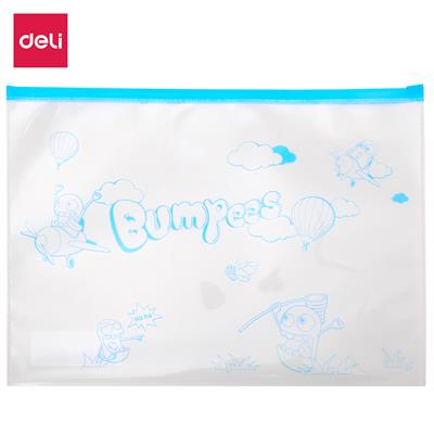 Deli EZ70102 A4 Bumpees Plastic Zip Bag
