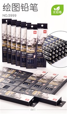Deli S999 Nuevo Sketching Pencils 12 Pack