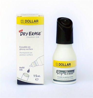 Dollar Dry Erase White Board Marker Ink Bottle 15ml