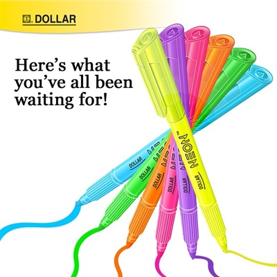 Dollar Neon Highlighter HL-4