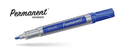 Dollar Round Tip Permanent Marker
