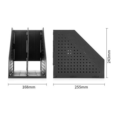 Deli E78999 Foldable Plastic Magazine Holder 2 Compartments