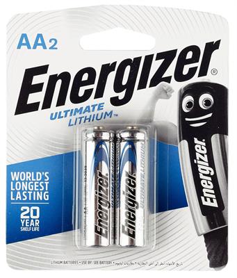 Energizer L91BP2 Ultimate Lithium AA Battery x 2 Blister Pack (Pencil Cell)