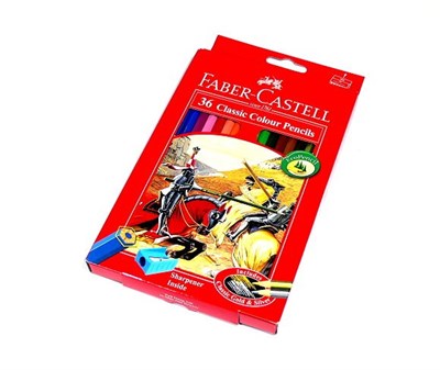 Faber Castell 36 Classic Full Colour Pencils with Sharpener