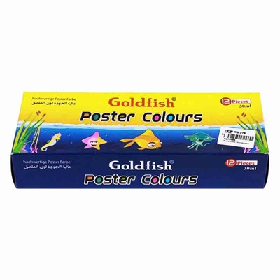 Goldfish G-12PC-S Poster Colour Plastic 30ml Bottle 12 Colour Set