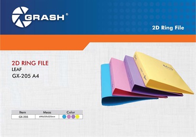 Grash GX-205 Leaf A4 2-D Ring File