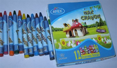 Apex Wax Crayons 12 Colours