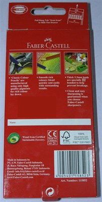 Faber Castell 12 Classic Full Colour Pencils