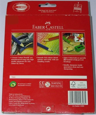 Faber Castell 48 Classic Full Colour Pencils with Sharpener