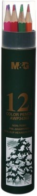 M&G Wooden 12 Colour Pencils