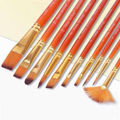 Keep Smiling A6303M Artist Mix Brush Set 10 Pcs